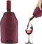 Portable Wine Cooler Sleeve, Reusable Chiller for 750ml Standard Size Bottles, Burgundy