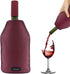 Portable Wine Cooler Sleeve, Reusable Chiller for 750ml Standard Size Bottles, Burgundy