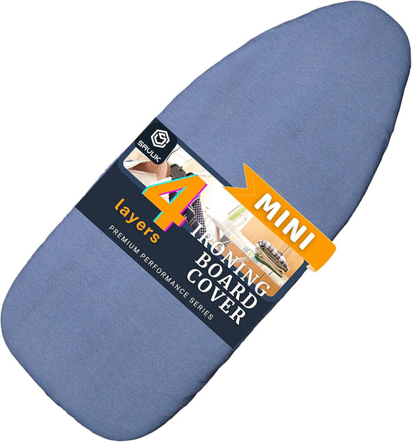 Smart Tabletop Ironing Board Cover and Pad - 12.5 X 30 inch, Fits Small Mini Board, Extra Thick Padding, Heat