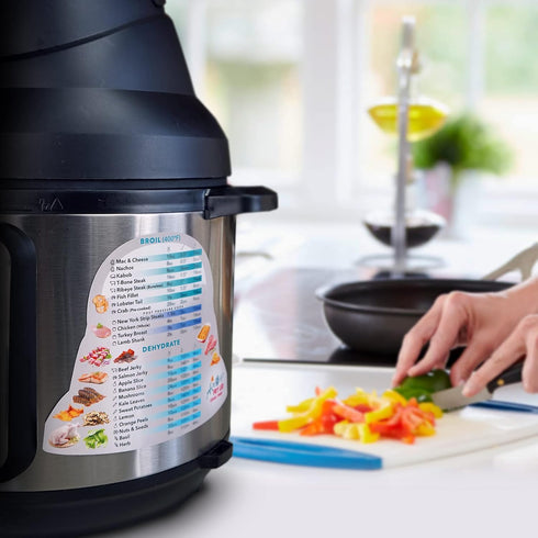 Air Fryer Magnetic Cheat Sheet Set, Instant Cooking Times Chart, Kitchen Frying Lid Cookbook Quick Reference