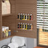 PMMASTO 12 238 Set 2 Pack) Adhesive Acrylic Spice Rack Organizer with Empty Square Spice Jars, Spice Labels with Chalk