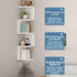 5-Tier Corner Shelf Wall Mount, Screw-Mounted Floating Bookshelf with Enhanced Support, Space-Saving Zigzag Shelf