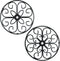 Heart Trivets - Set of 2, 8 Inch Round Black Heat-Resistant Metal Teapot Trivet for Kitchen and Dining