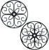 Heart Trivets - Set of 2, 8 Inch Round Black Heat-Resistant Metal Teapot Trivet for Kitchen and Dining