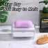 LELEMON Soap Dish with Drain: Multifunctional Soap Cleaning Storage Box for Home Bathroom and Kitchen.