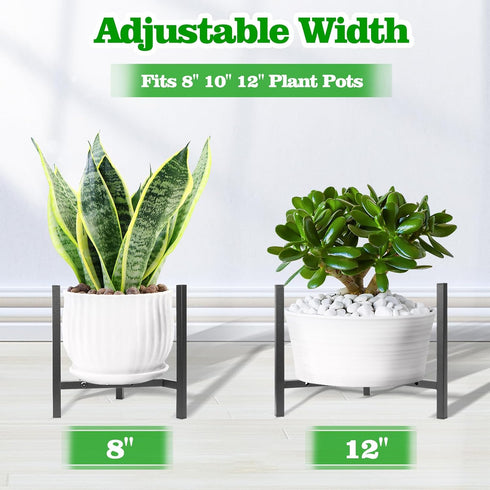 8-12 inch Items-2, Airpark Plant Stand Indoor Adjustable, Metal Modern Plant Stand, Heavy Duty Stable Plant, Fit Pots