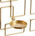 79 2 Set 2, 5"W, 13"H, Deco Metal Geometric Tealight Plate Wall Sconce, of Gold