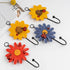 Notakia Creative Daisy Resin Wall Hooks, Hand-Painted Flower Iron Hook, Set of 4 Home Decoration