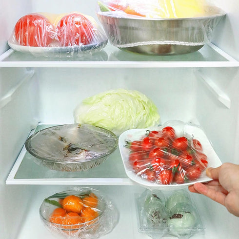 400 Pcs Plastic Food Storage Covers, Fresh Keeping Bags, Elastic Sealing Bowl Lids for Family Kitchen & Outdoor