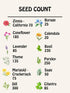 Set 12 Medicinal Herb and Flower - Varieties of Non-GMO & Heirloom Flowers and Herbs - Basil, Cilantro, Calendula