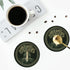 MINIOZE Set 6 Norse Viking Wicca Yule Yggdrasil Coasters of Coasters for Drinks Absorbent Double-Sided Leather PVC