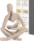 Small Bookshelf Decor Coffee Table Sculpture Abstract Thinker Statue Reading Figurine Modern