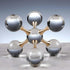 GyOnyx 5.5 inch Transparent Golden Crystal Ball, Modern Western House Decorations Aesthetic, Gold Table Decor