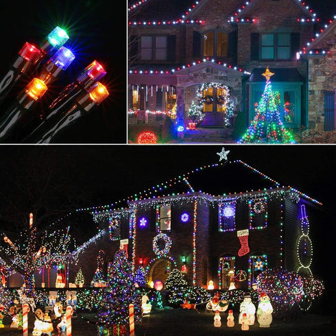 72ft 200 8 Lyhope Battery Christmas Lights Indoor Outdoor, LED Battery Operated String Lights with Modes, Waterproof
