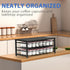 K Cup Holder Organizer for 70 Pods, 2-Tier Coffee Pod Holder for Keurig K-Cup with 2 Sliding Storage Drawers, Frosted