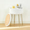 BRIAN & DANY Vanity Stool, Faux Fur Vanity Stool Chair with Storage,
