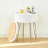 BRIAN & DANY Vanity Stool, Faux Fur Vanity Stool Chair with Storage,