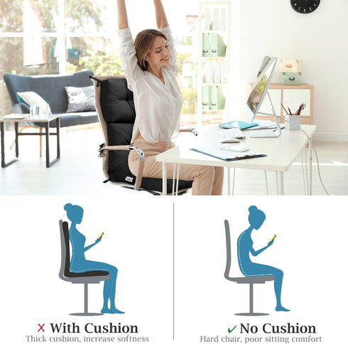 4.5 Inch 4 Giantex Tufted Patio Cushion, Outdoor High Back Chair Pads Thick, with String Ties, Patio Seat Cushion