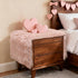 36 inch Summer yuboo Small Blush Pink Table Runner Short, Spring Fluffy Nightstand Dresser Runners Scarf for Bedroom