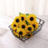 DerBlue 15.74'' Artificial Sunflowers Bouquet with 14 Heads and 40 Leaves - Fake Silk Flowers for Home Office Decor