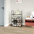 Yegazte 4-Tier Closet Upgrade Stackable Small Shoe Rack, Shoe Shelf Storage Organizer with Handle for Entryway, Hallway