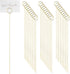 H&W 40PCS Golden Ring Loop Card Holders 12''L Round Shape Floral Picks Clips for Wedding & Flower Arrangements