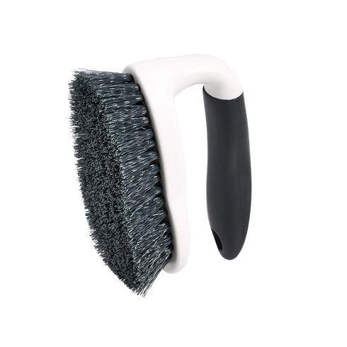 2-Pack, Amazon Basics All Purpose Rectangular Scrub Brush, Hard Bristle, Stiff Bristles, Sturdy, Ergonomic Long Handle