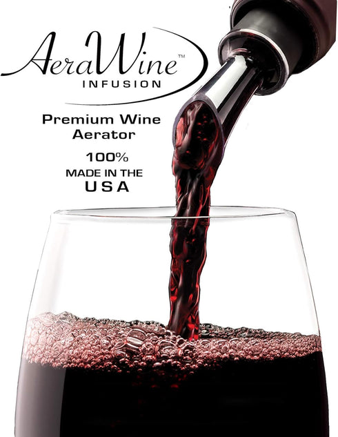 2-Pack Patented Bottle-top Wine Aerator and Pourer - 100% MADE IN THE USA