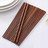 Wooden Chopsticks, 10 Pairs Reusable Dishwasher Safe, Handmade Iron Wood, Natural Healthy for Cooking, Eating,
