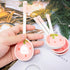 Honbay 4PCS Long Handle Ceramic Soup Spoons, Strawberry Pattern Tablespoons for Breakfast, Cereal, Rice, Yogurt
