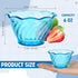 30 6 oz Rtteri Pcs Plastic Dessert Cups Clear Ice Cream Sundae Tasting Bowls, Mini Round Swirl Tulip Shape Party Buffet