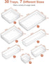 SMARTAKE 30-Piece Drawer Organizer with Non-Slip Silicone Pads for Makeup, Jewelry, Utensils (Clear)