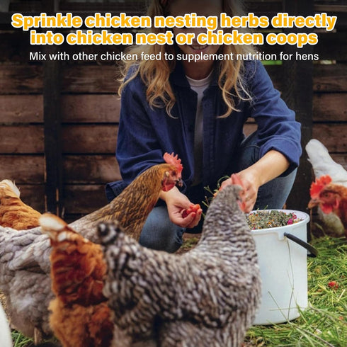 Bicrown 21oz Premium Chicken Nesting Herbs Natural Dried Blend, Lavender Rose Mint Mix, Helps Reduce Odors and Freshen