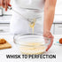 Zulay Kitchen Egg Beater Whisk, Push Whisk for Cooking, Hand Mixer Manual, Mini Whisk for Baking