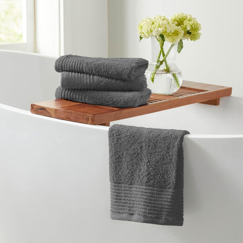 Set 100% 6 Set 2 2 2 Grey Bath Towel - Featherspun Cotton Piece Towel - Bath Towels, Hand Towels, Washcloths