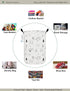 Round Fabric Storage Bin, Decorative Organizer Basket with Handles for Clothes, Books, Sundries (Forest Deer)