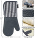 Silicone Oven Mitts Heat Resistant 932? with Waterproof & Non-Slip Kitchen Mittens, Set of 2 Extra Long Oven Gloves with Soft Cotton Terry Lining for Baking Cooking Barbecue by Alselo
