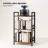 Homeiju Bookshelf, 3 Tier Industrial Bookcase, Metal Small Bookcase for Living Room and Home Office