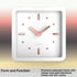 Driini Modern Mid Century Desk & Shelf Clock, White Rose Gold, Battery Operated with Silent Analog Movement