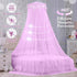 Jeteventy Bed Canopy for Girls, Princess Bed Curtain Net for Single to King Size, Quick Easy Installation (Purple)