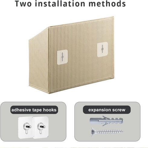PUSU PU Leather Hand Towel Box Cover-Compatible with Disposable Paper Hand Towels, Wall-Mounted Paper Towel Dispenser