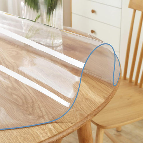Multi-Size 36 inch Dia Round PVC Clear Table Protector 1.5mm Thick Plastic