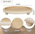 Counter Decorative Coffee Table Tray, Round Wooden Tray Decor Log Beaded Distressed Rustic Farmhouse Centerpiece