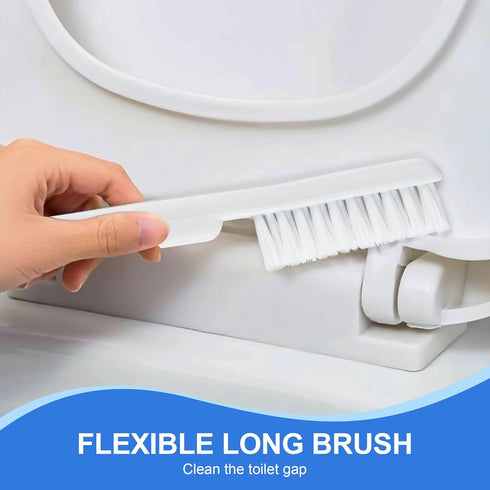 Silkyhose 2 Pack Set, 3 1 Combo(2) Toilet Brush and Plunger in Toilet Bowl Brush and Holder with Crevice Cleaning Brush