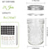 8 oz Bands,24 Pack Jars,240 ml Keketin Mason Jars with Airtight Lids and Regular Mouth Canning Glass Mason Jar Diamond