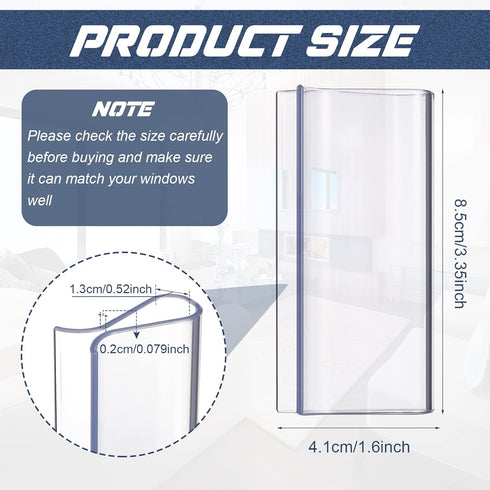 Roller Window Shades Shade Pull for Roller Shades Pull Down Shades Blinds for Windows Shade Grips Plastic Hem Grip Roller Shade Hardware for Home Rolling Curtain Accessories (Clear, 4 Pieces) by Chunful