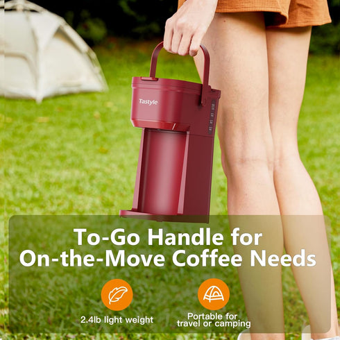 6 12 Oz 120V, Tastyle Single Serve One Cup Coffee Maker, for K Cups and Grounds, Mini Coffee Maker with Portable