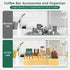 Countertop, EsLuker.ly Coffee Station Organizer Bamboo Extendable Coffee Bar Caddy Condiment Storage, Pods Holder
