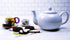 RSVP International Stoneware Teapot Collection, 16 oz, Microwave and Dishwasher Safe, White
