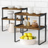 Goozii Kitchen Cabinet Organizers and Storage Shelves, Rustic Farmhouse Desk Shelf Riser